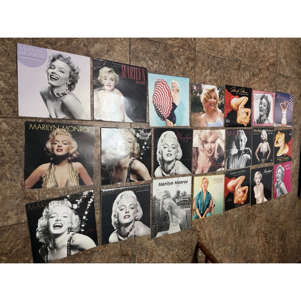 Marilyn Monroe Calendar Lot 20+ Vintage 2002-2025 Collectible Wall Calendars